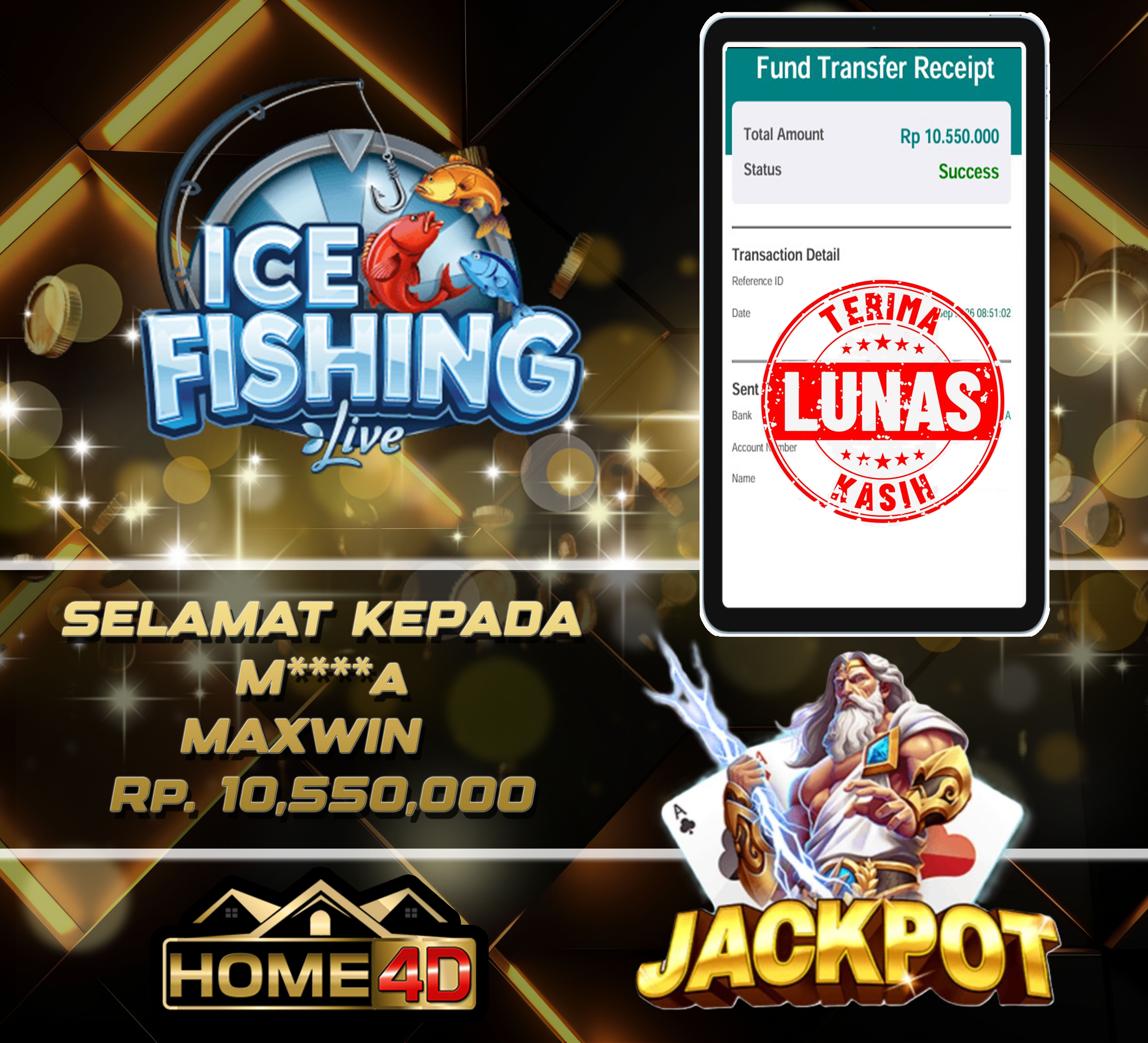 11 Sep 2026 08:51:10 WIB, HOME4D JACKPOT Ice Fishing Rp. 10,550,000