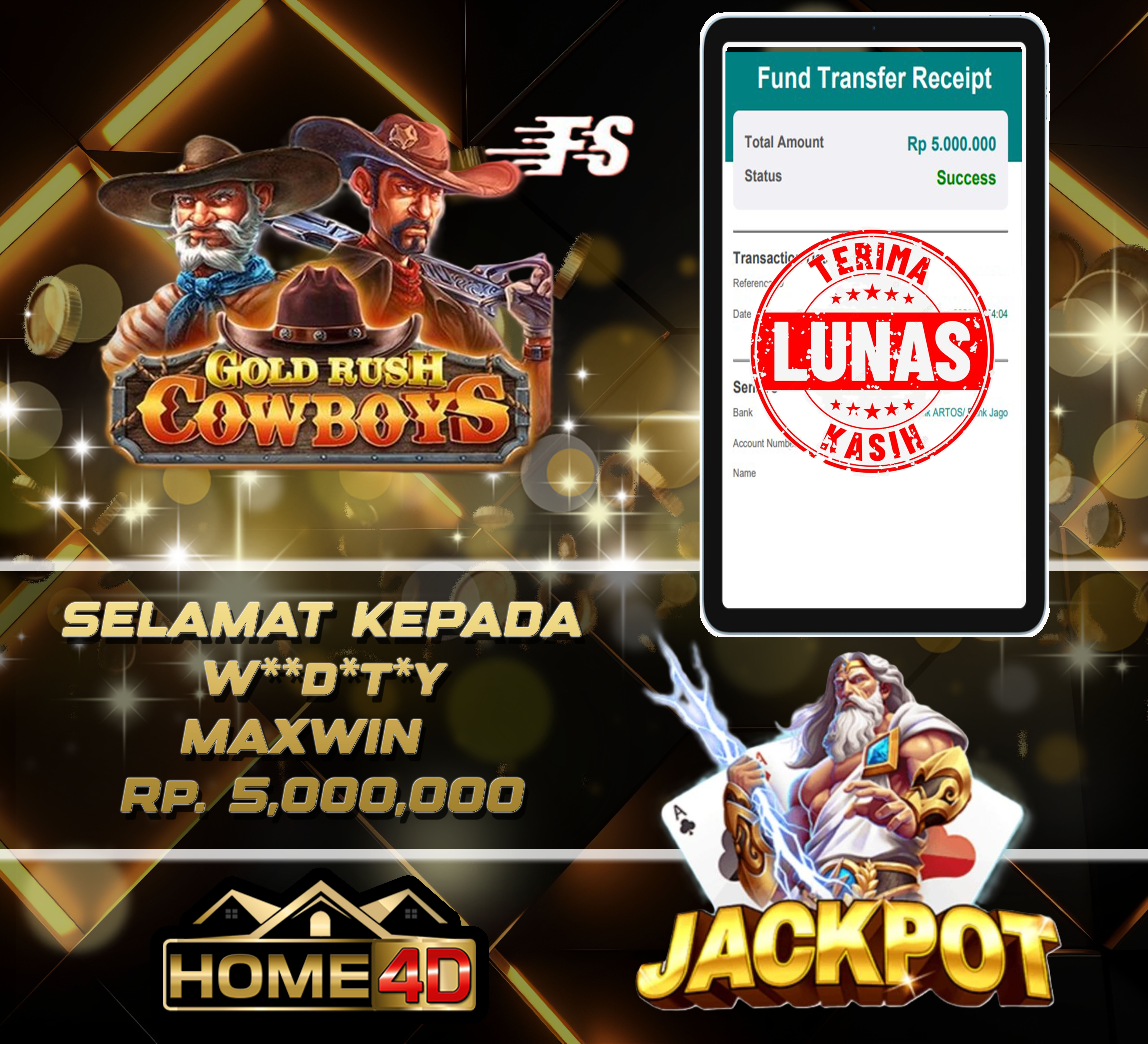 26 Aug 2026 02:54:13 WIB, Wandytzy 5,000,000 Gold Rush Cowboy