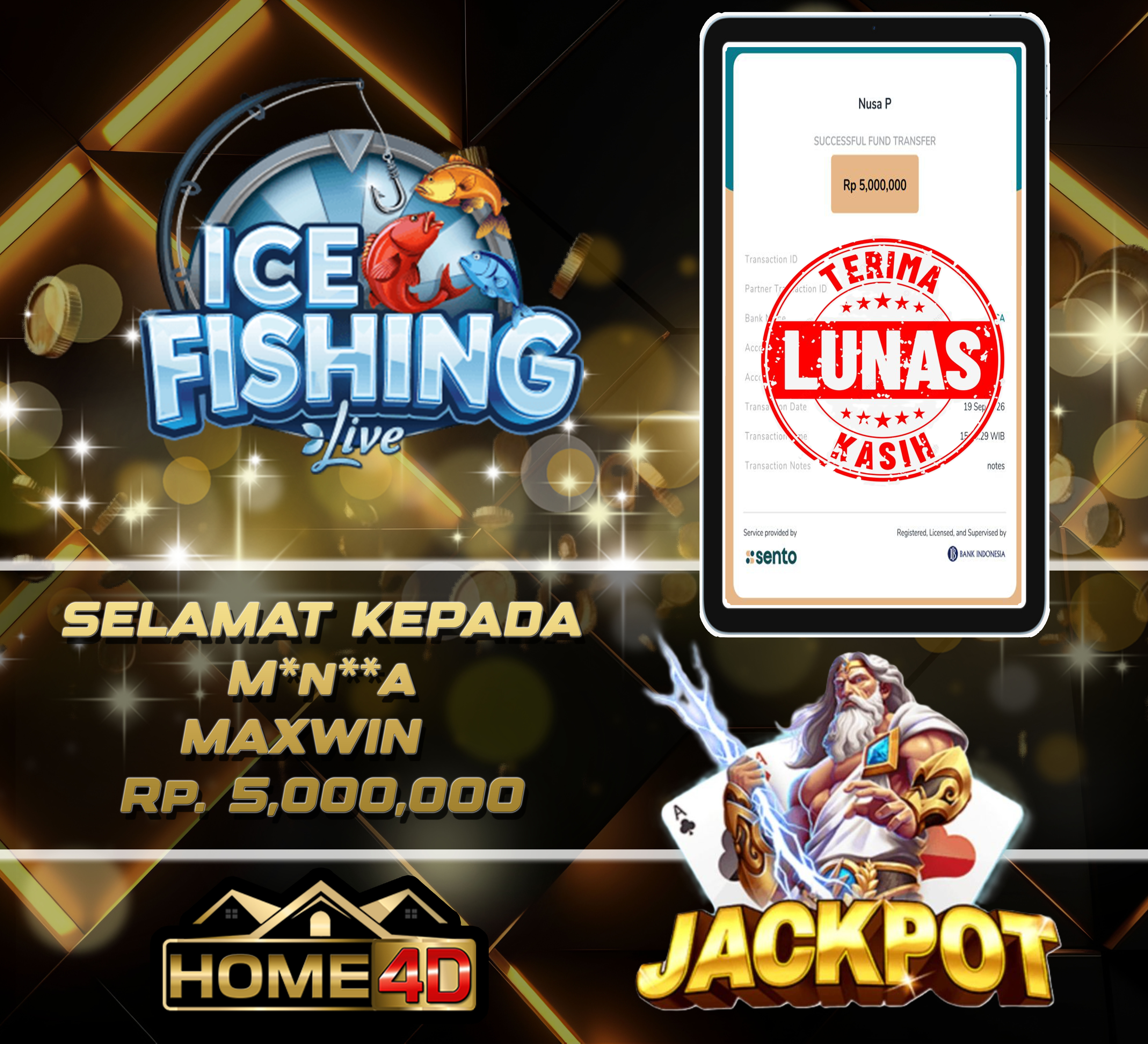 19 Sep 2026 15:49:58 WIB, HOME4D JACKPOT Ice Fishing Rp. 5,000,000