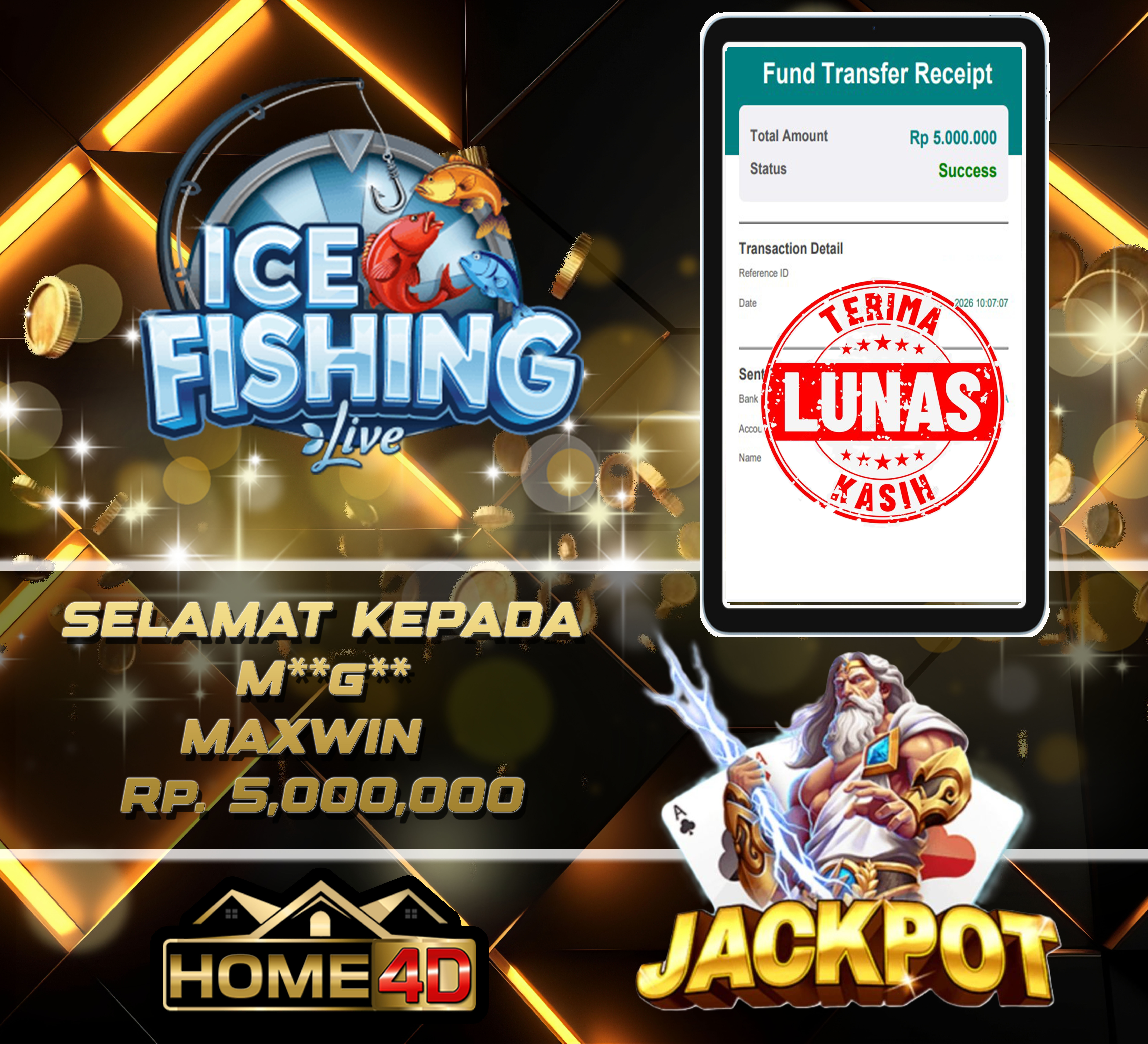 10 Sep 2026 10:07:17 WIB, HOME4D JACKPOT IceFishing Rp. 5,000,000