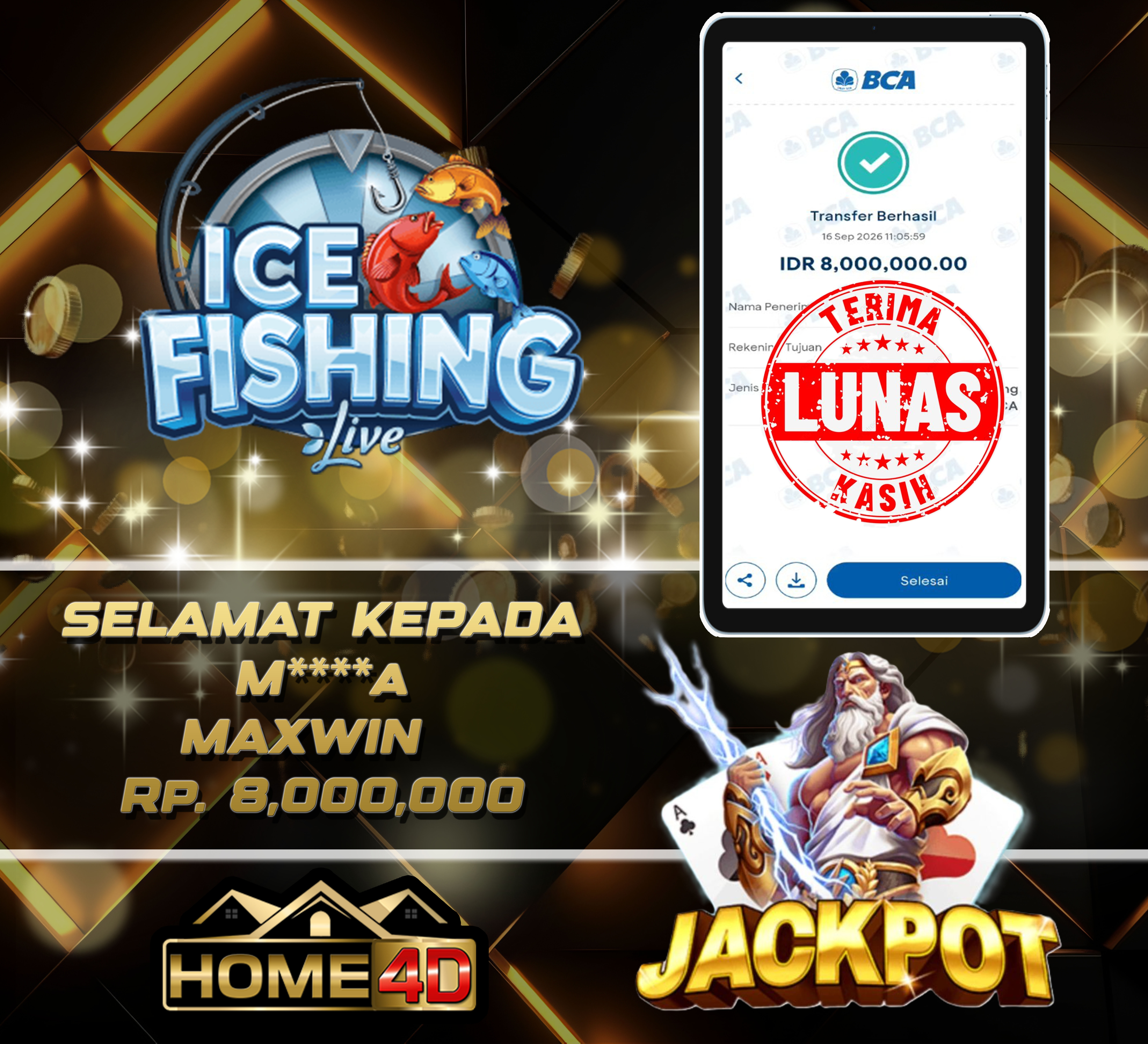 16 Sep 2026 11:06:04 WIB, HOME4D JACKPOT Ice Fishing Rp. 8,000,000